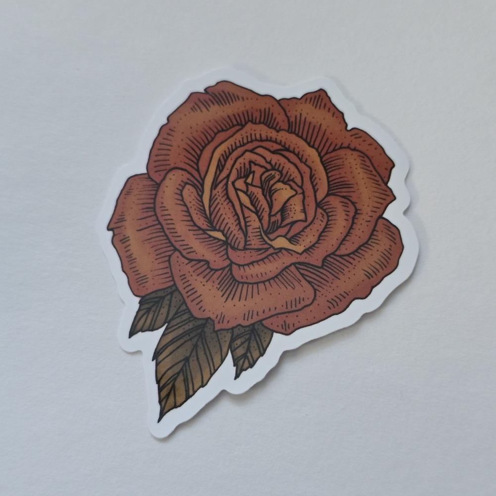 10/$10 Elegant Red Rose Sticker